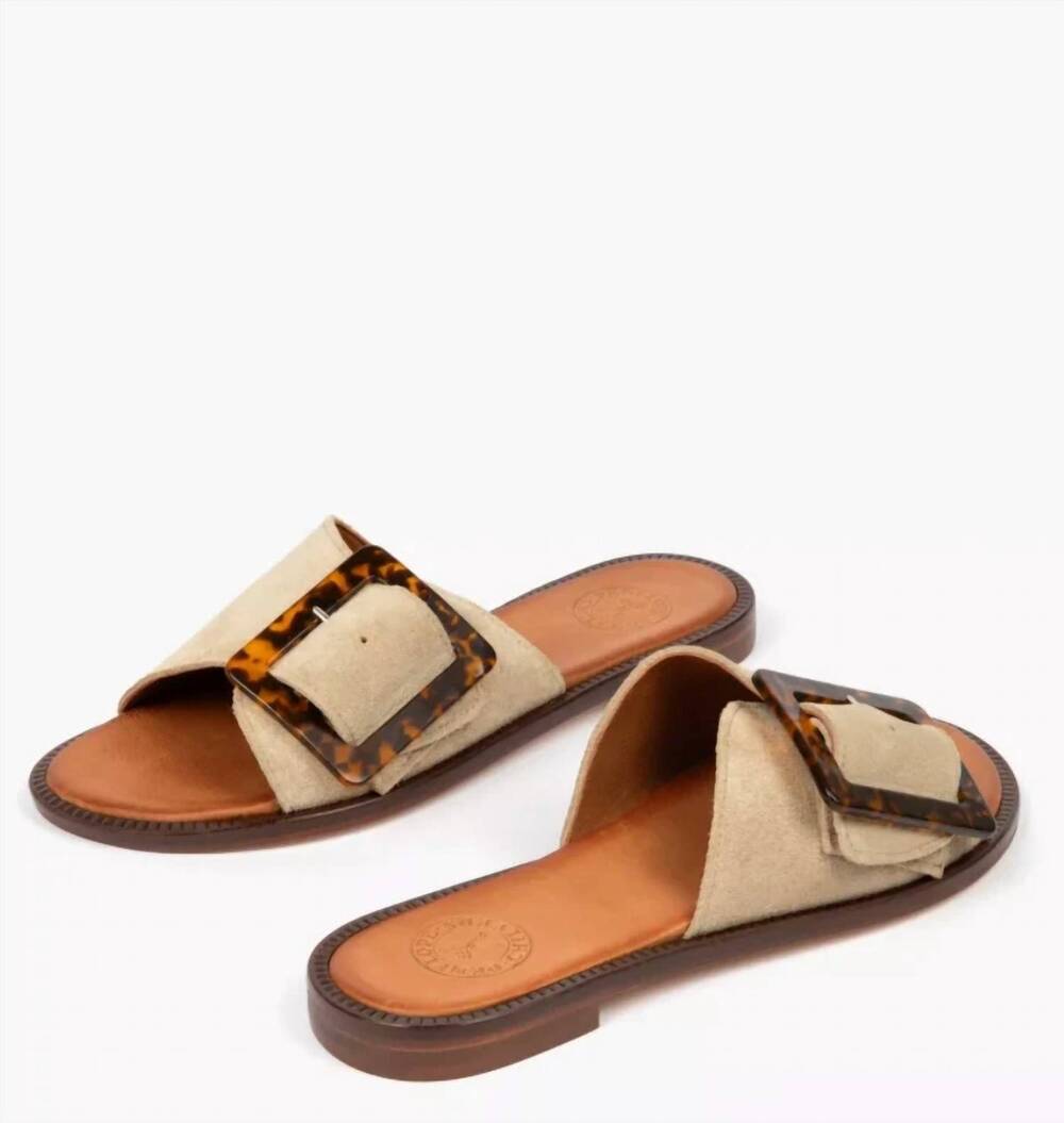 NEW PENELOPE CHILVERS women's biarritz buckle sandal in tan